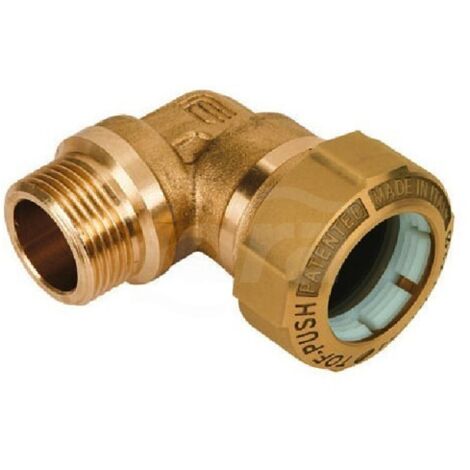 TOF/G M Push giunto a 90 per PE con filetto maschio con anello in plastica ø50 x 1"1/2 01060008P
