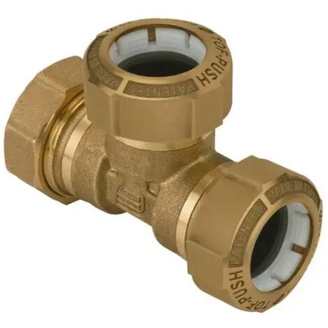 TOF/T PE Push giunto a T per PE con anello in plastica ø25 x ø25 01050005P