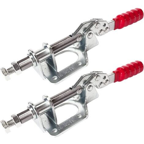 Toggle Clamps, 2 Pieces Push Pull Action Hand Tool Toggle Tool Quick Release Manual Clamp Latch Horizontal Lever Clamping Quick Release Bar (136kgf)