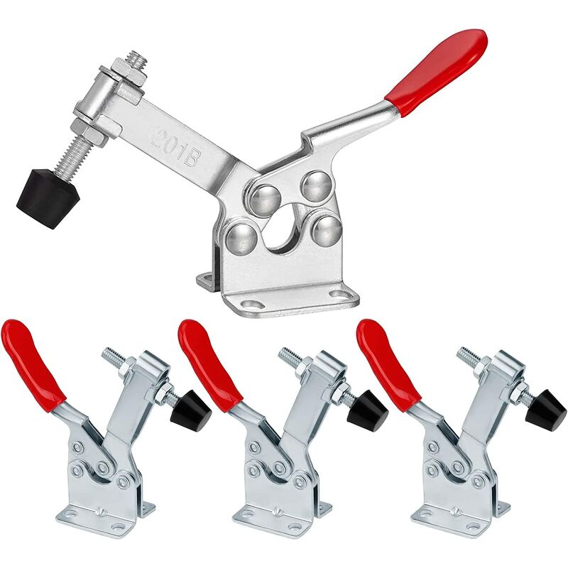 Toggle Clamps Toggle Clamps, Horizontal Toggle Clamp Holding Force Horizontal Clamp Non-Slip Toggle Clamp Welding Hand Tools, GH-201B 90 kg / 198 lb