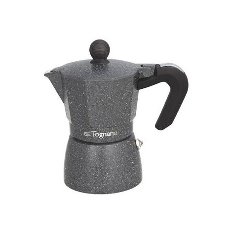 TOGNANA Caffettiera  Mythos 3 Tazze Grigio Marmorizzato
