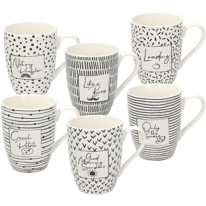 Tognana Mood, set 6 mug 350 cc, New Bone China