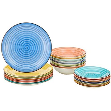 Tognana Servizio tavola 18 Pezzi Art Pepper, Stoneware, Multicolore
