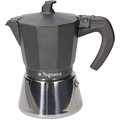 Tognana Ultra Class Caffettiera 6 tazze per induzione in alluminio e acciaio inox