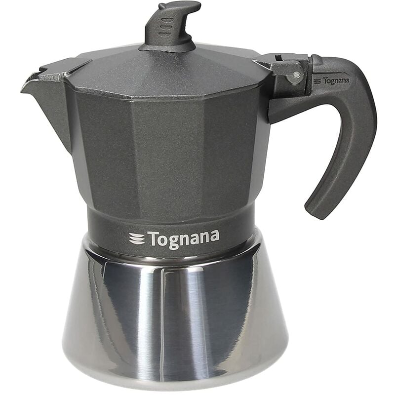 Ultra Class Induction Caffettiera Moka, 3 Tazze, Grigio - Tognana