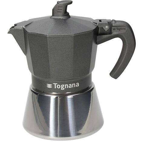 Tognana Ultra Class Induction Caffettiera Moka, 3 Tazze, Grigio