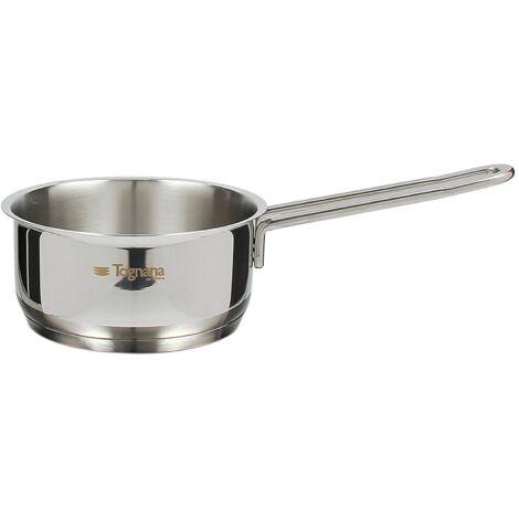 Tognana Vanitosa, Casseruola da 14 cm con 1 Manico, Acciaio Inossidabile, Argento