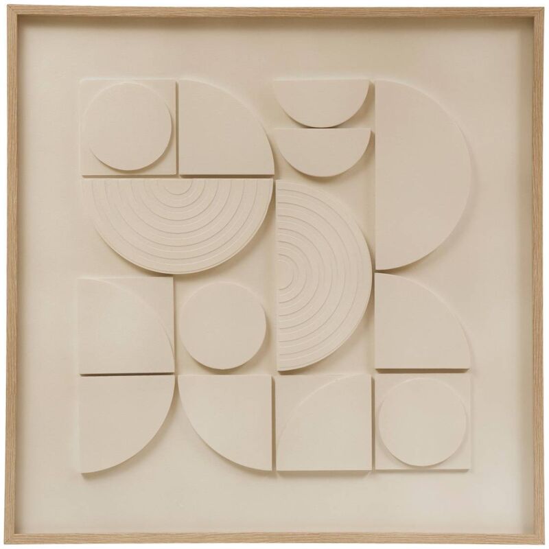 Atmosphera - Toile 3D Catalina blanc 60x60cm créateur d'intérieur