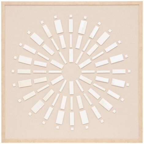 Toile 3D Houria beige 78x78cm - Atmosphera créateur d'intérieur