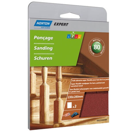 Toile abrasive superflex grain 80 x3 sc - NORTON