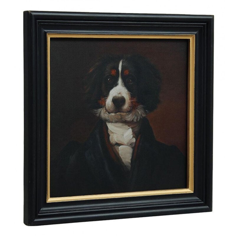 Toile cabinet curiosité chien Noir - Interior's