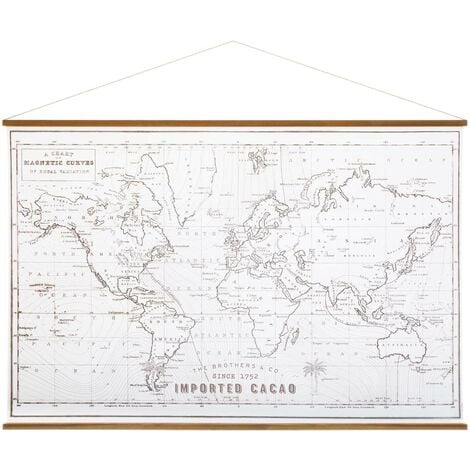 Toile Carte 110x73cm - Atmosphera créateur d'intérieur