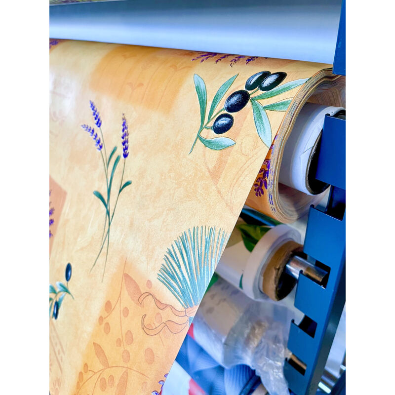 Promo Linge - Toile cirée Imprimée Provençale - Au mètre - 180 x 140 cm - orange.