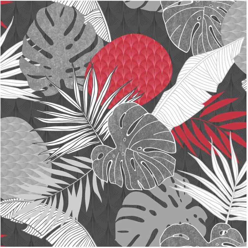 Access Deco - Toile Cirée Skin Laize Nappe 140cmx20ml Salvador Rouge