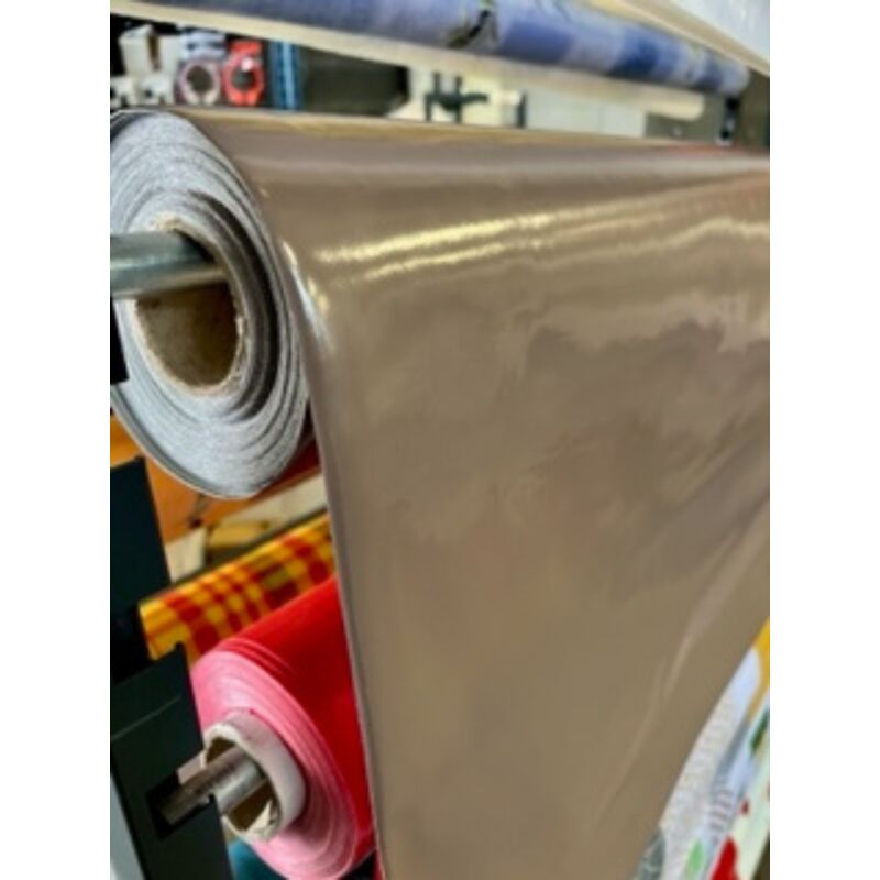 Toile cirée Unie - Au mètre - Imperméable - Anti-Tâches - 350 x 140 cm - Taupe.