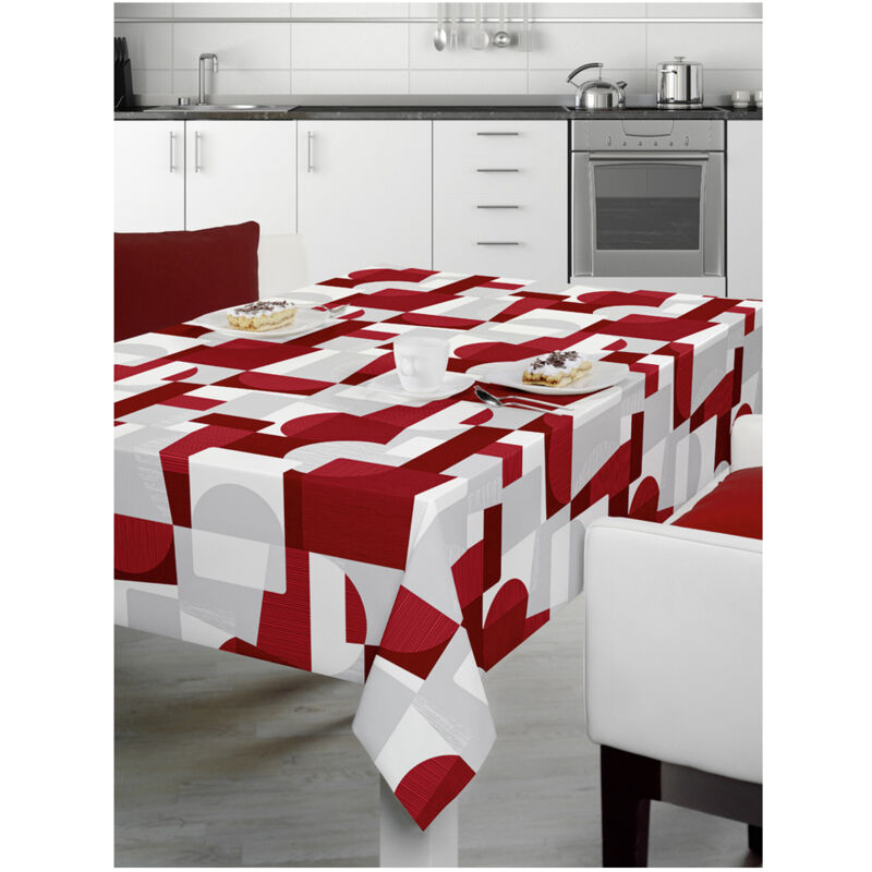 Toile Cirée 140x240 Nuance Rouge sur Cintre - ACCESS DECO