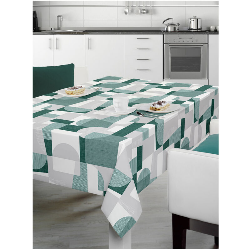 Toile Cirée 140x240 Nuance Vert sur Cintre - ACCESS DECO