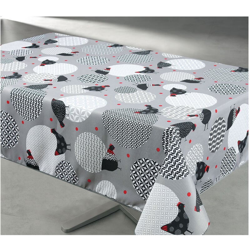 Toile Cirée 140x240cm Picotti Gris sur Cintre Carton - ACCESS DECO