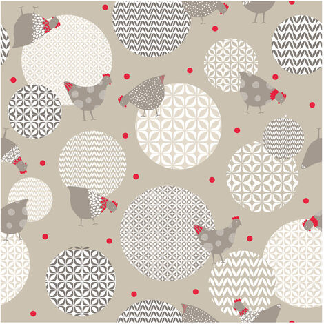 Toile Cirée Déco 140cmx20ml Picotti Beige - Access Deco
