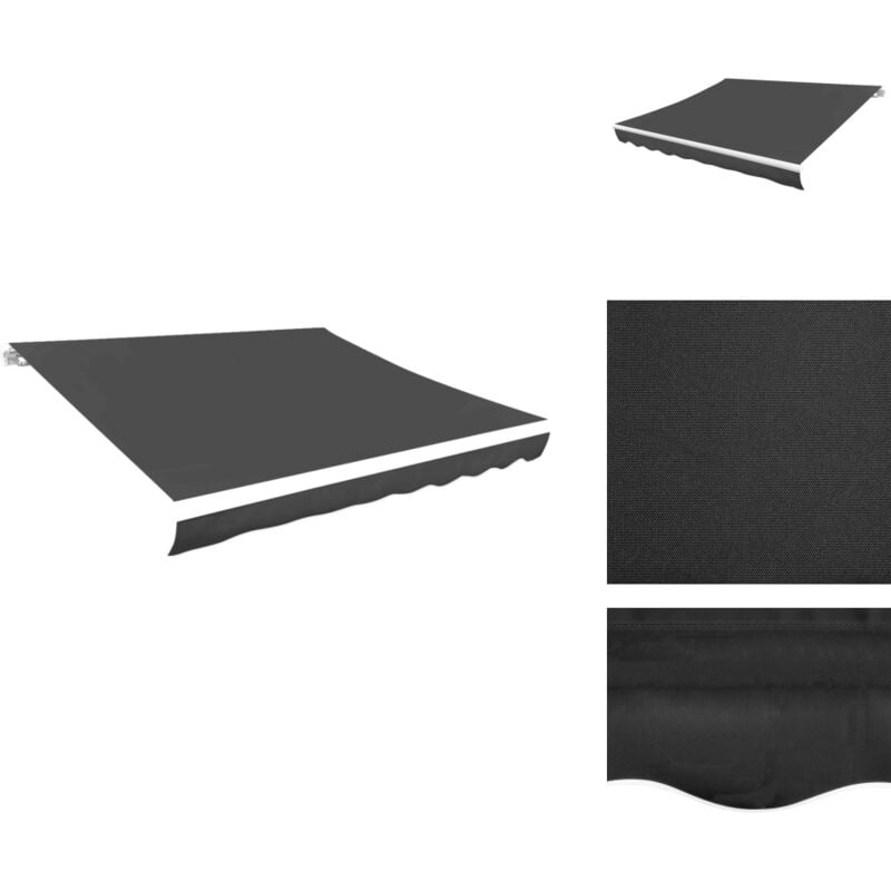 Vidaxl - Toile d'auvent Anthracite 450x300 cm - Toiles D'ombrage - Auvent - Parasol - Stores Exterieurs - Protection Solaire