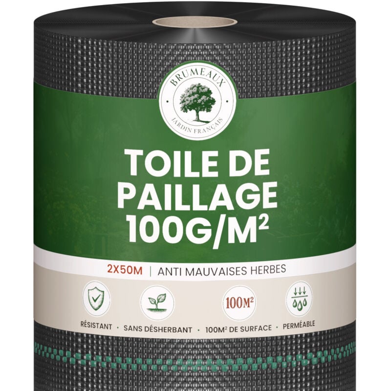 Toile de Paillage 2x50M 100g/m²
