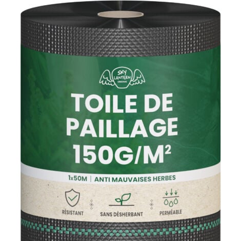 SKYLANTERN Toile de Paillage 50m² Épaisseur 150g/m²