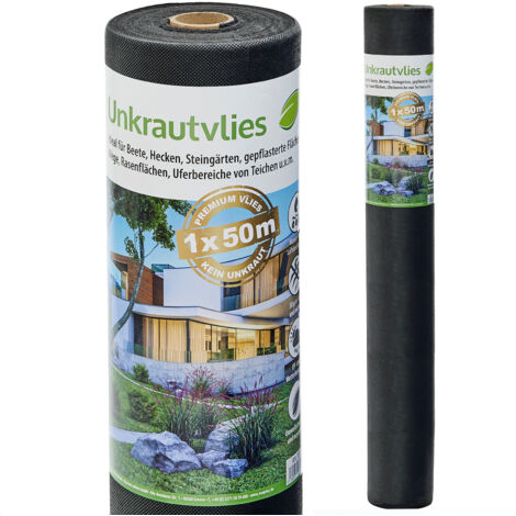Toile de paillage 50x1m Film de jardin couverture polaire contre les mauvaises herbes resistant