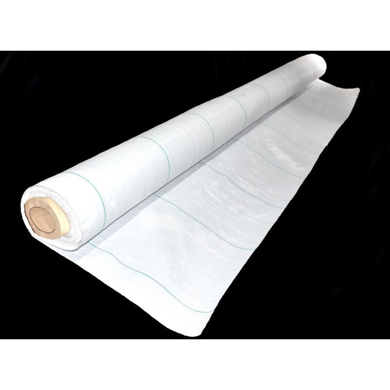 Toile de paillage - Blanche - 130gr/m² - Non plié Non pliés 1.25m x 100m Blanc