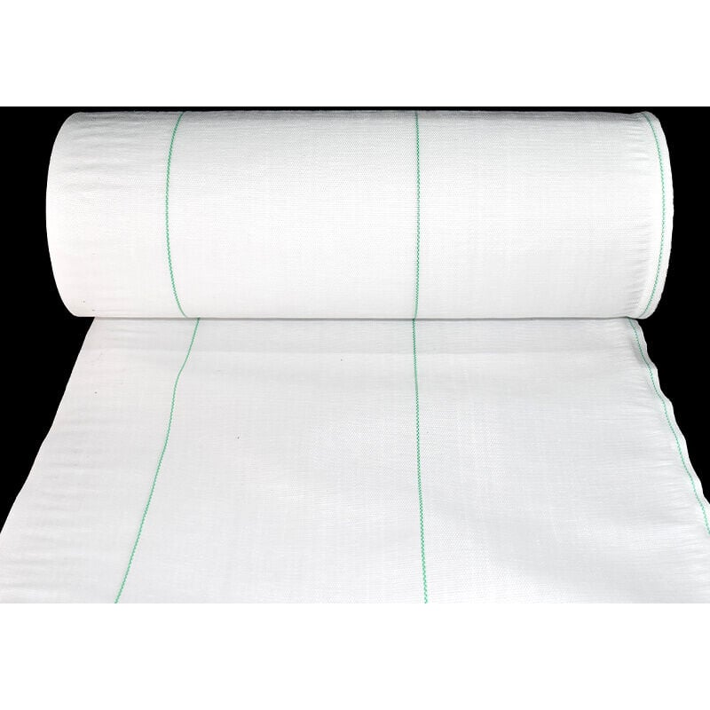 Toile de paillage - Blanche - 130gr/m² - Plié Pliés en 2 1.25m x 100m Blanc