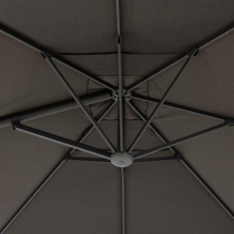 Hesperide - Toile de parasol droit Galys platine 4x3m en