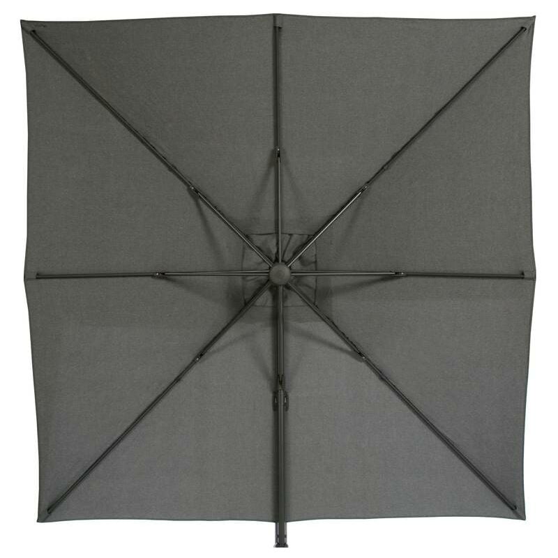 Toile de parasol Elea anthracite 3x3m en oléfine - Hespéride - Anthracite
