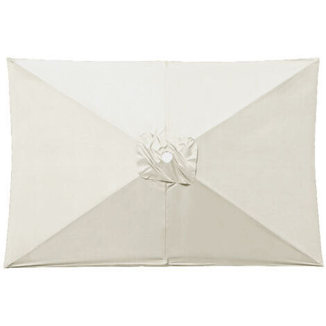 Toile de Parasol Rectangulaire, Housse de Remplacement pour Parasol Extérieur, Parasol de Jardin Anti-UV et Imperméable, Protection Solaire et Pluie, Remplacement de Toile de Parasol(2X2M,Blanc cassé)