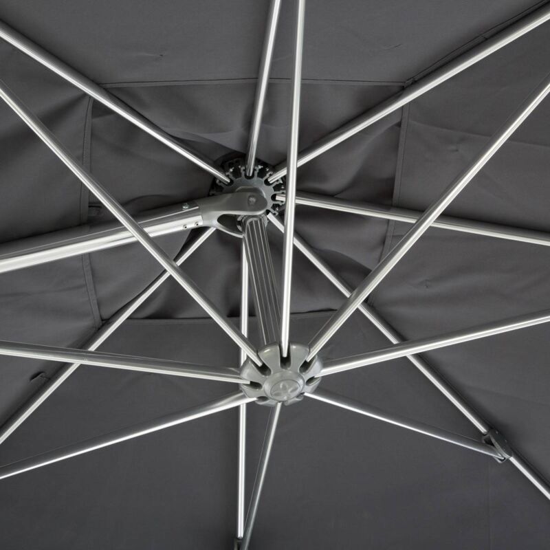 Hesperide - Toile de parasol Rosario ardoise 3x3m en polyester - Hespéride - Ardoise