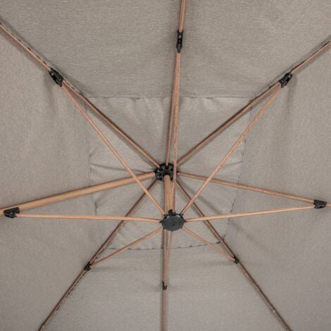 Toile de parasol Soly noisette 4x3m en polyester - Hespéride