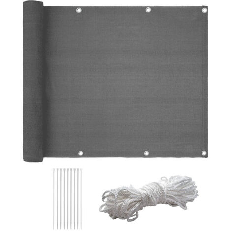 Toile de protection pour balcon, garde-corps, brise-vue, 500xH85cm.  Couleur: Gris