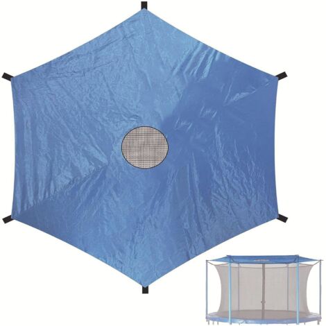 Toile de Protection pour Trampoline 8 Pieds à 6 Barres, Pare-soleil et Housse Anti-pluie pour Extérieur