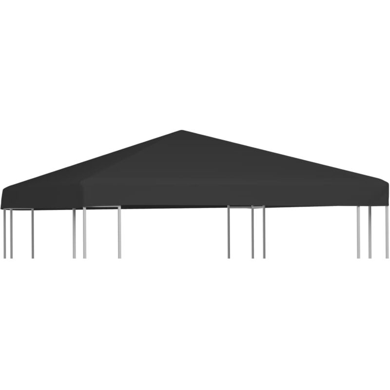 Toile de rechange 3 x 3 m Lexlife pour pavillon tonnelle tente - 270 g-m2 - Noir