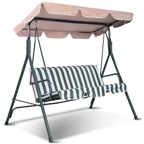 Toile de Rechange pour Balancelle Balançoire Auvent pour Balancelle Imperméable en Polyester, 191x132cm, Beige Maison Chic