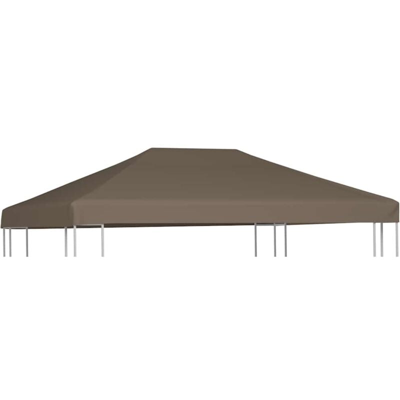 Toile supérieure de gazebo 310 g/m² 3x4 m Taupe