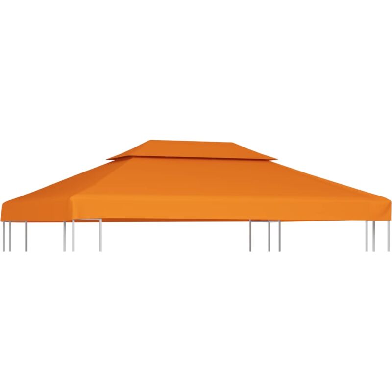 Toile de remplacement de belvédère 310 g/m² Orange 3x4 m
