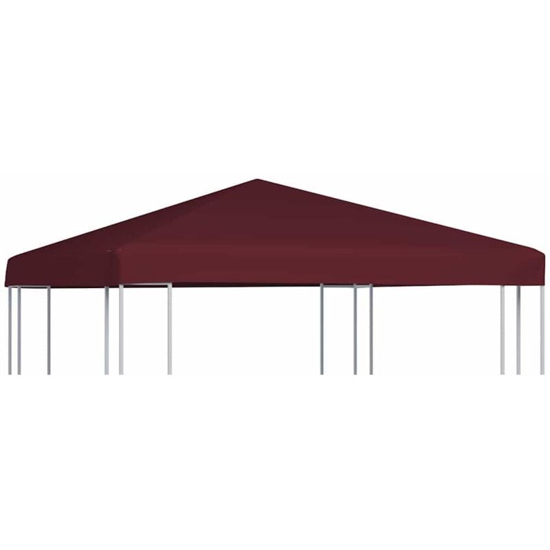 Toile supérieure de gazebo 310 g/m² 3x3 m Bordeaux