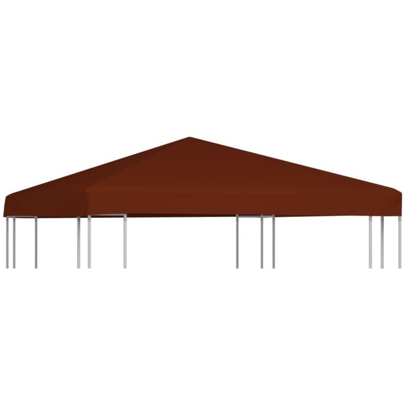 Toile supérieure de gazebo 310 g/m² 3x3 m Terre cuite