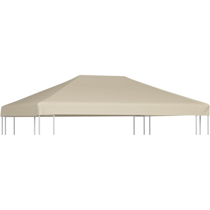 Couverture de dessus de belvédère 310 g / m² 4x3 m Beige Vidaxl