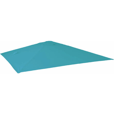 Toile de rechange pour parasol de luxe HHG-113 3,5x3,5m (Ø4,95m) polyester 4kg ~ turquoise