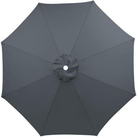 Toile de rechange pour parasol déporté 3 m, baleines 6/8, pour jardin, plage, protection UV, gris 8 brins