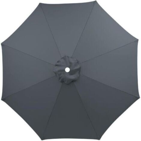 Toile de rechange pour parasol déporté 3 m, baleines 6/8, pour jardin, plage, protection UV, gris 8 brins