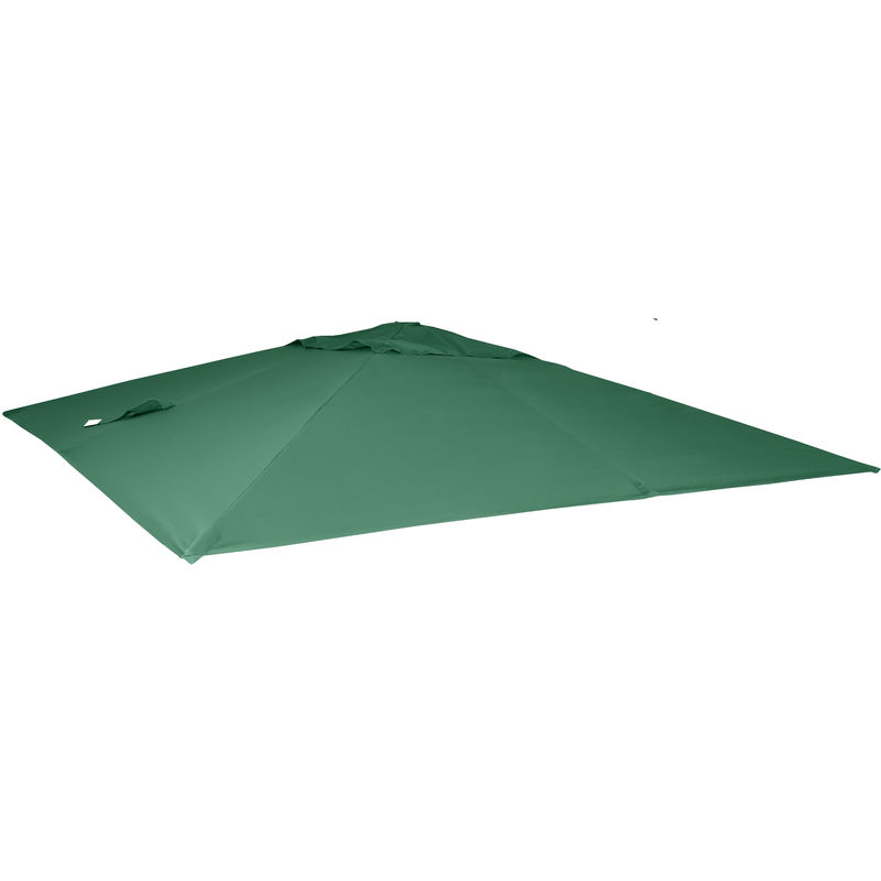 HHG - Toile de rechange pour parasol déporté de luxe 3x3m vert foncé - green