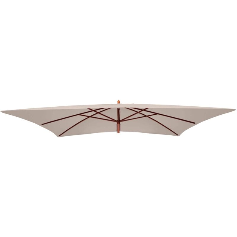 Toile de rechange pour parasol en bois Florida 2x3m, housse de parasol de jardin, crème