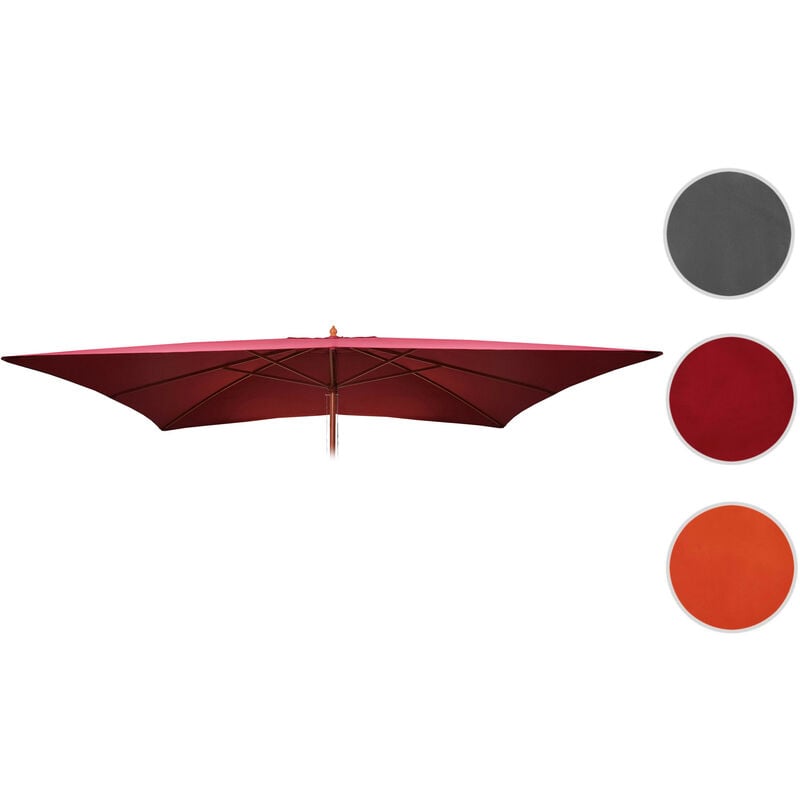 Mendler - Toile de rechange pour parasol en bois Florida, Toile de parasol de jardin, 2x3m 6kg bordeaux