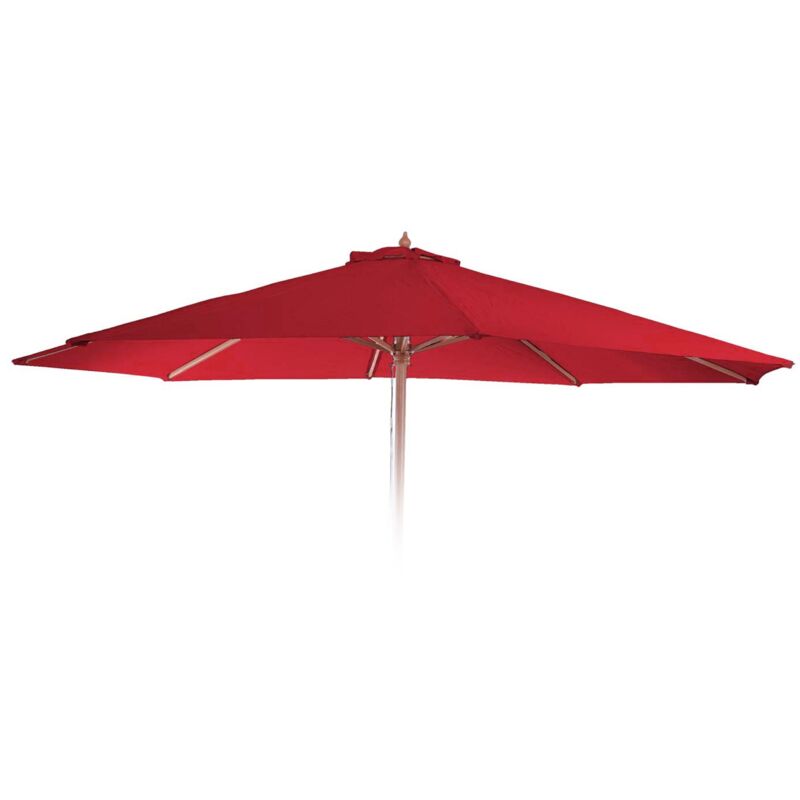 Toile de rechange pour parasol Florida, Toile de rechange pour parasol, ø 3,5m polyester 8 baleines, bordeaux